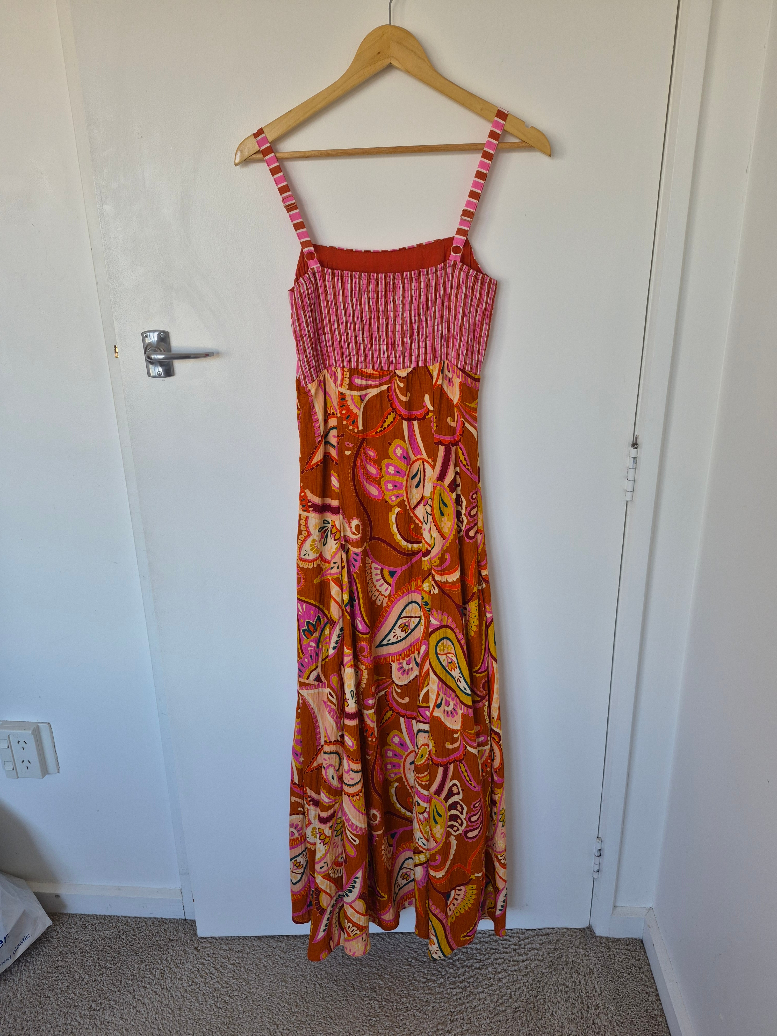 Charlo by Augustine Natalie Dress Rust Paisley | Size 8