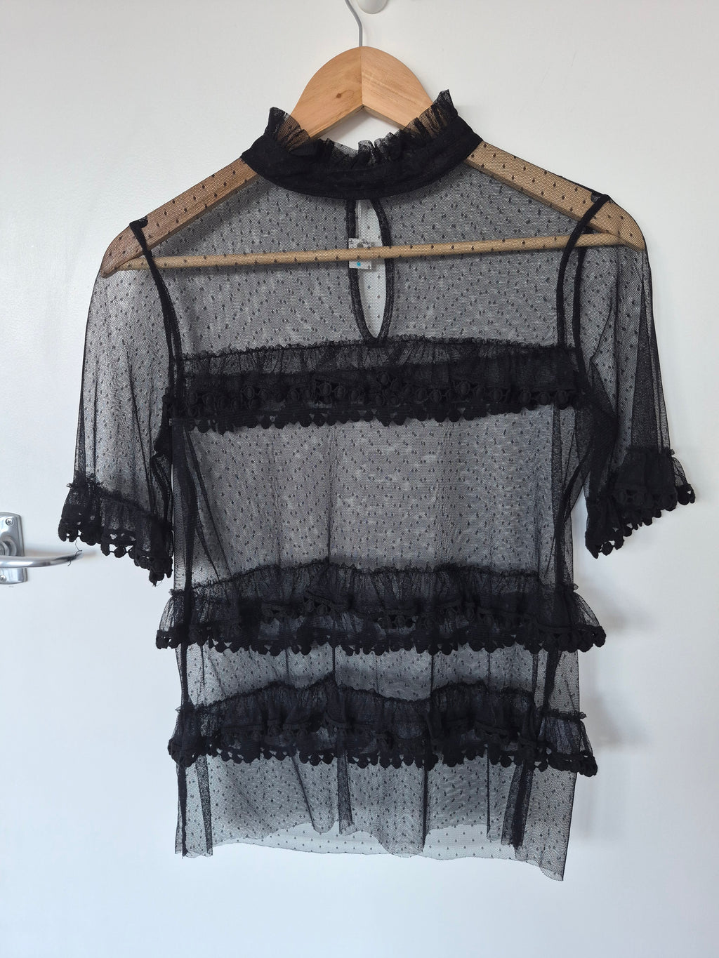 I AM Andrea Moore lace top | Size XS