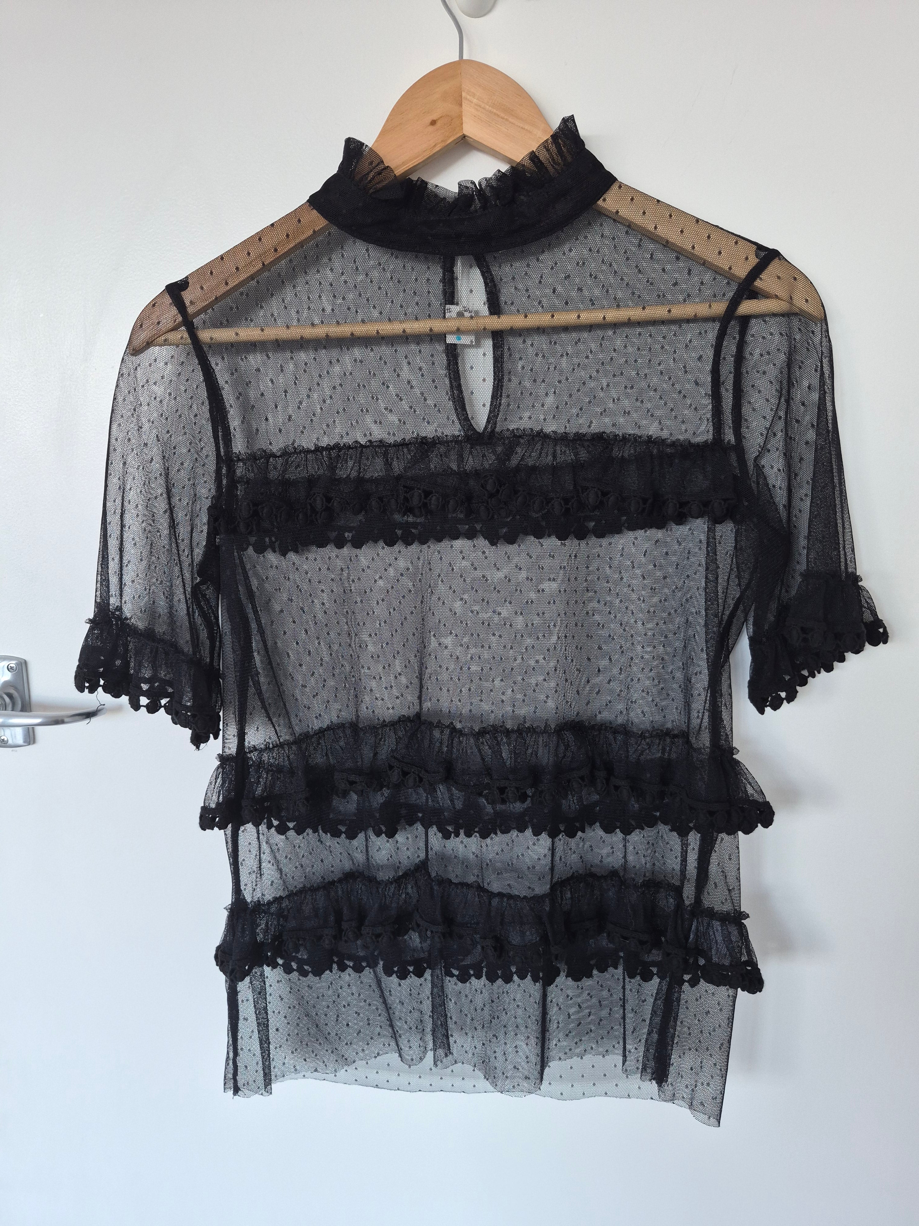 I AM Andrea Moore lace top | Size XS