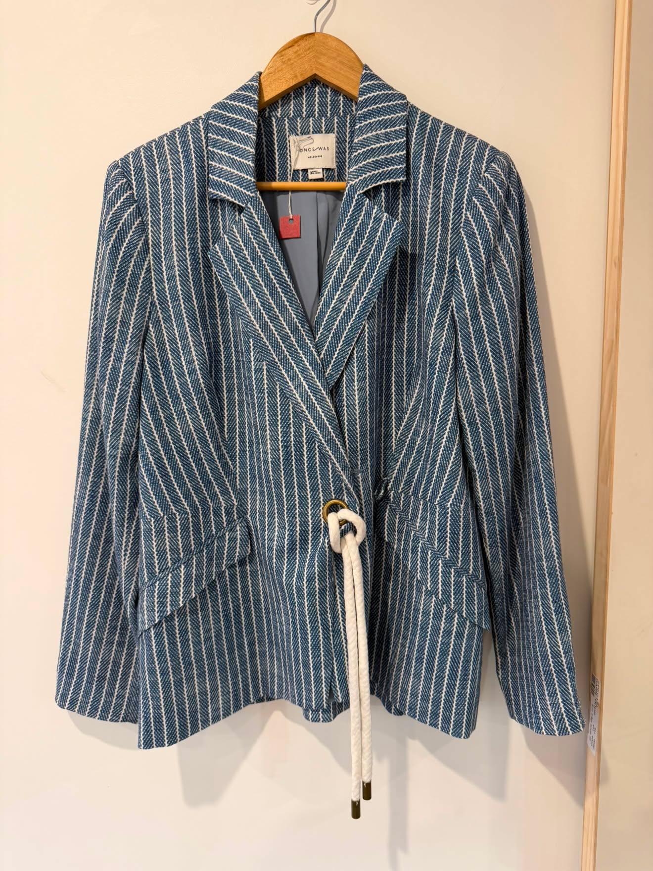 Once Was Linen Blend Blazer | Size 3/12