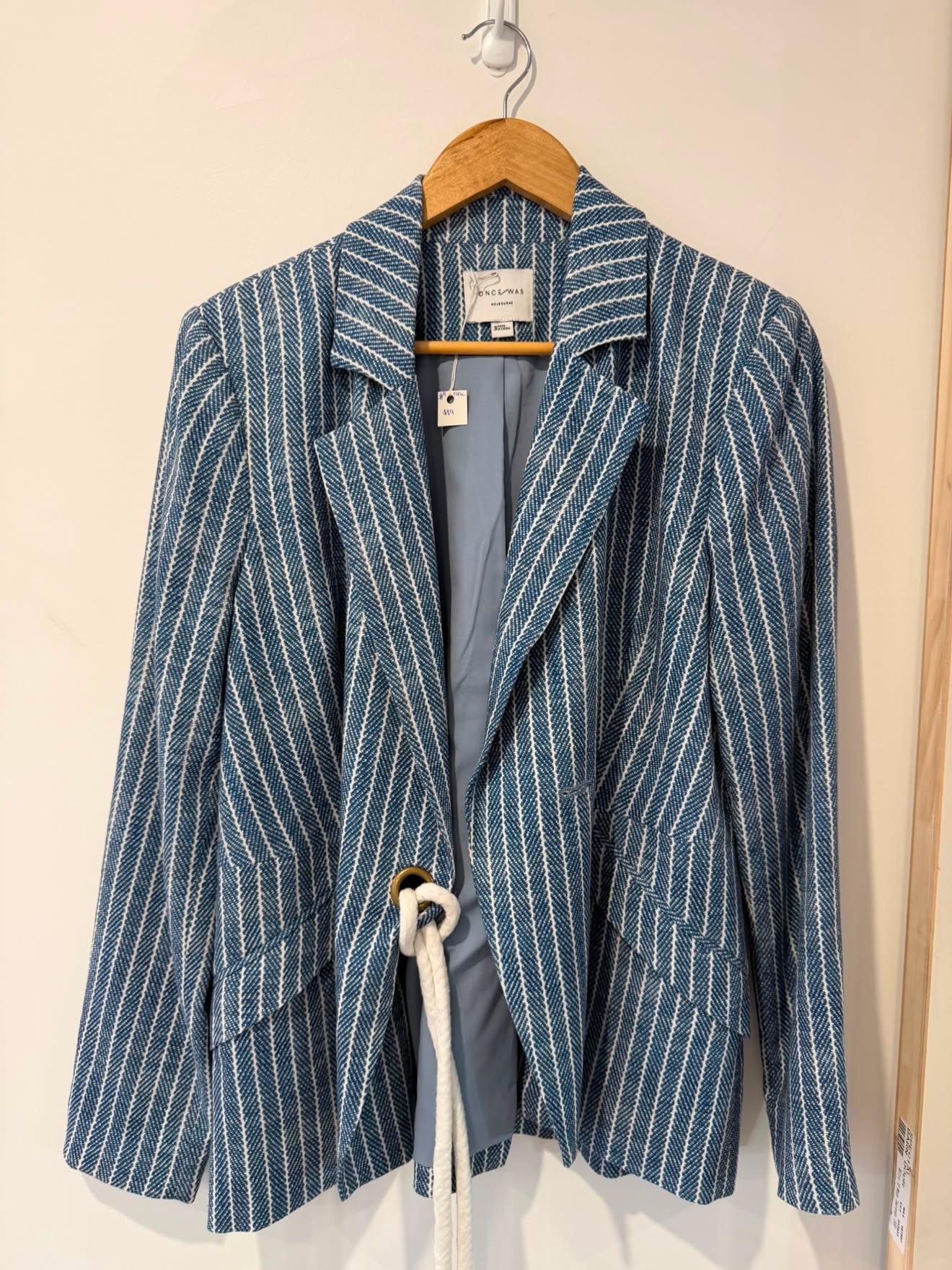 Once Was Linen Blend Blazer | Size 3/12