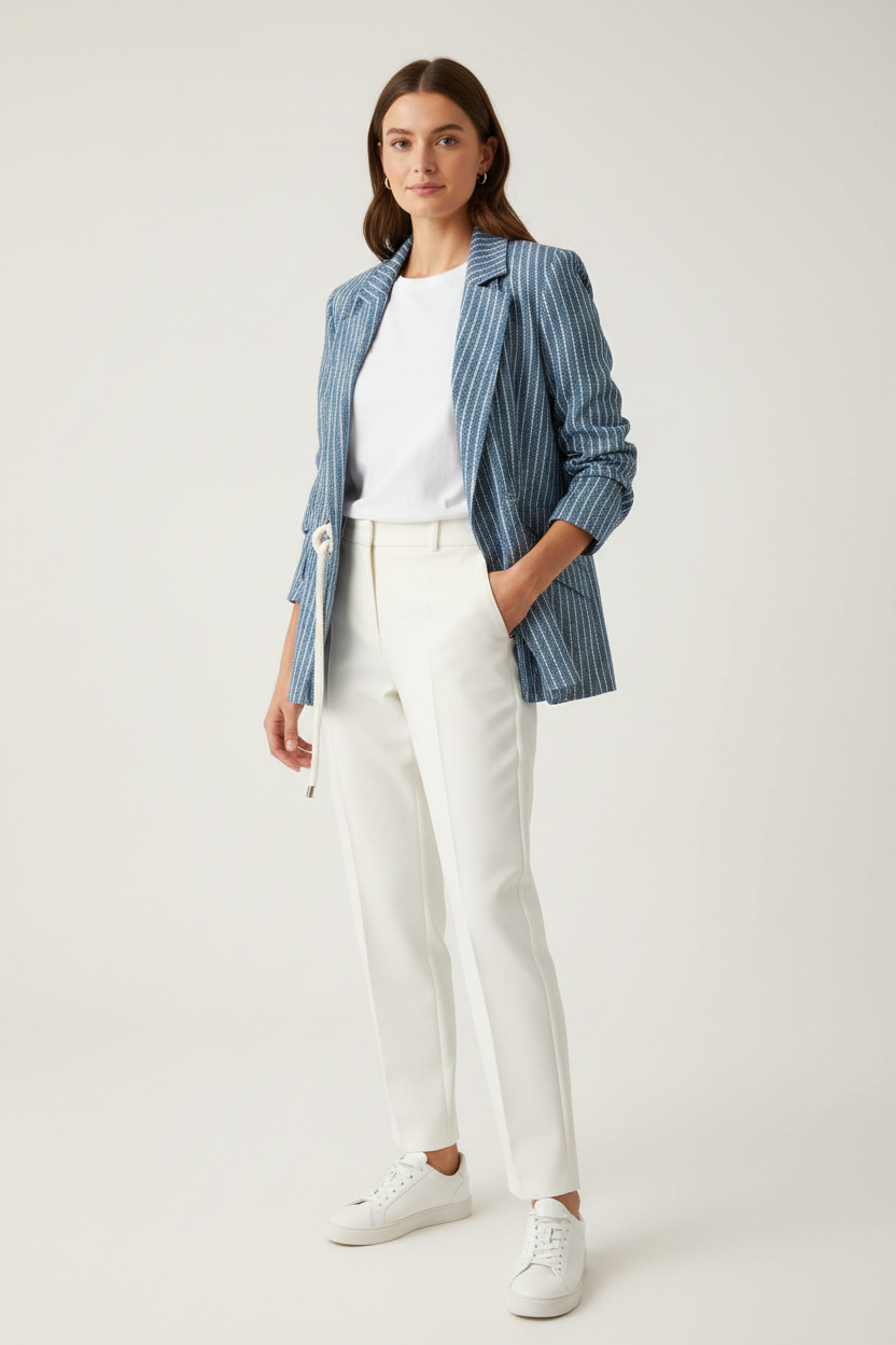 Once Was Linen Blend Blazer | Size 3/12