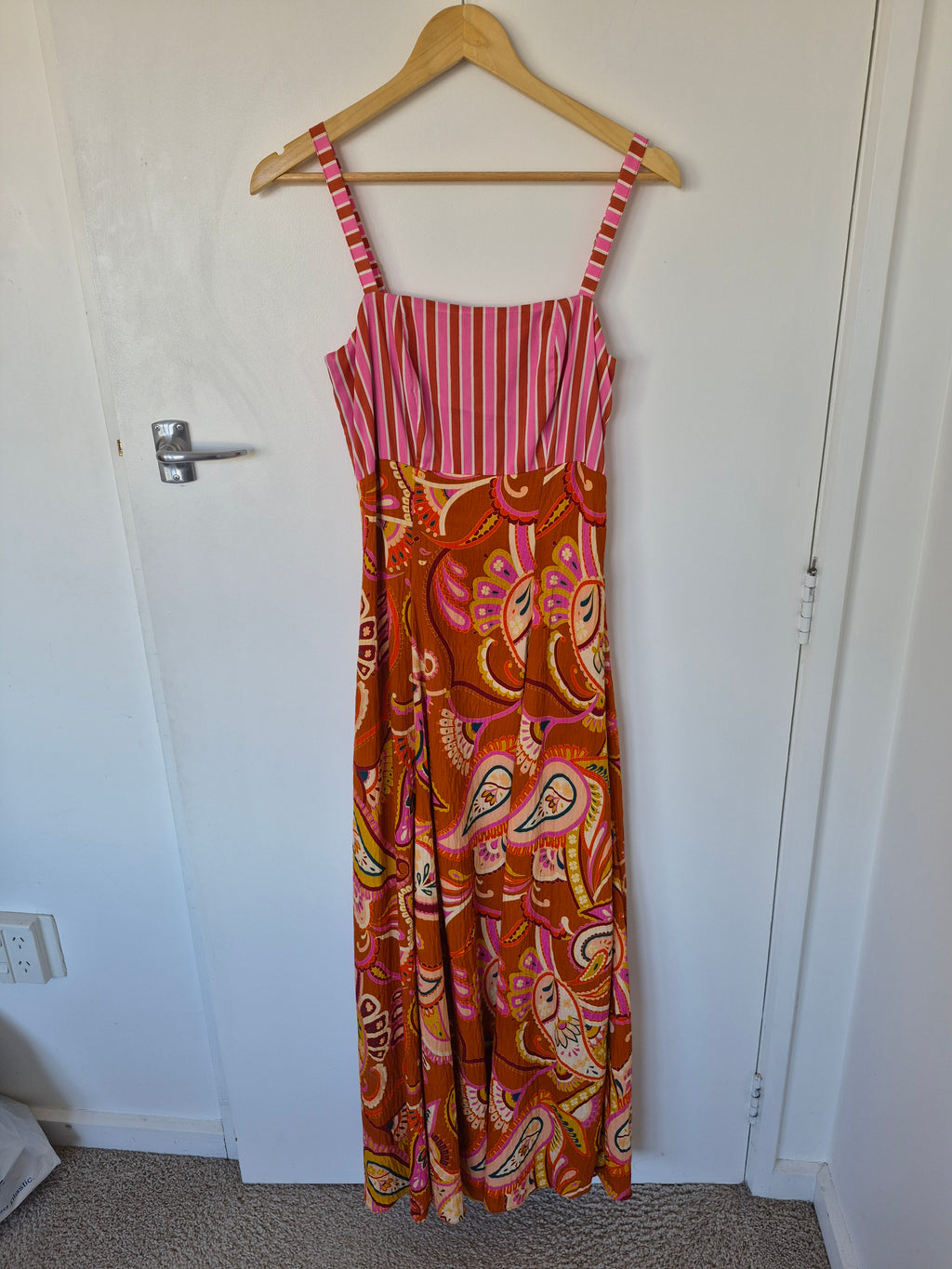Charlo by Augustine Natalie Dress Rust Paisley | Size 8
