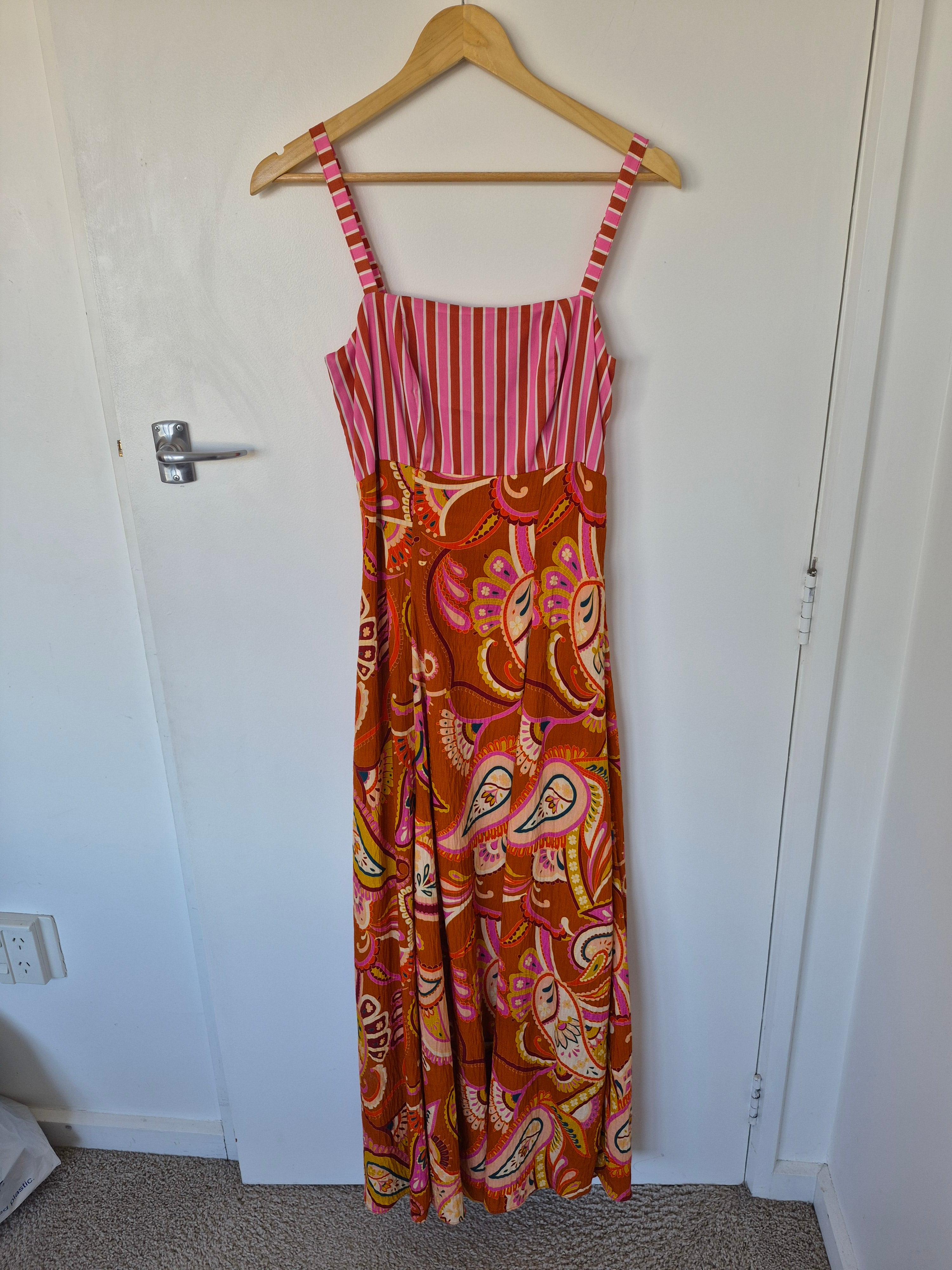 Charlo by Augustine Natalie Dress Rust Paisley | Size 8