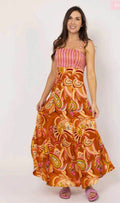 Charlo by Augustine Natalie Dress Rust Paisley | Size 8
