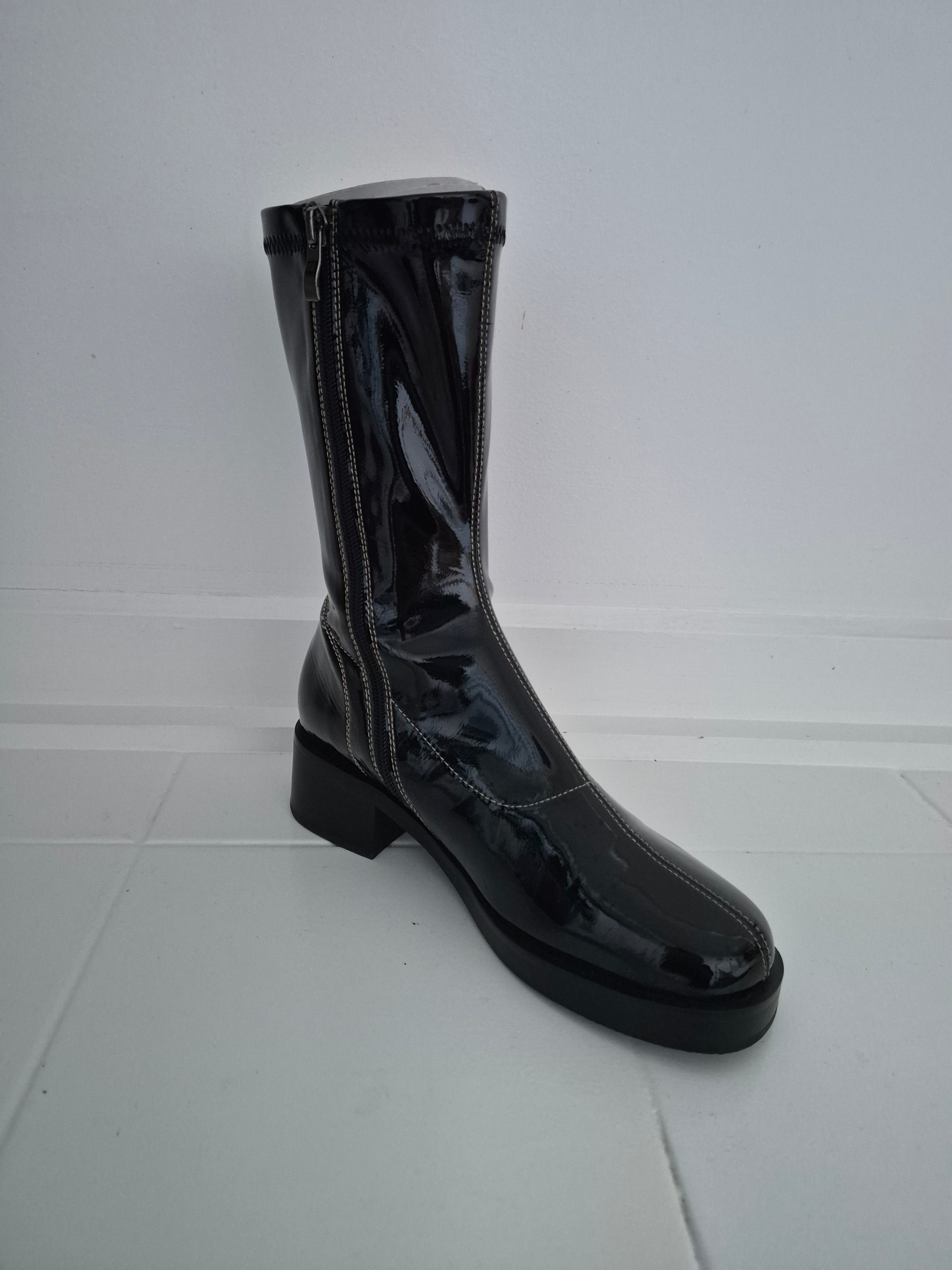 Bresley Pride Patent Boots | Size 36