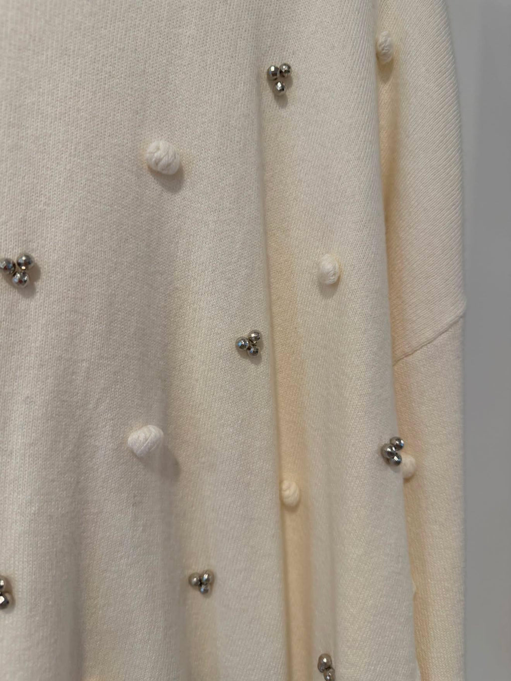 Madly Sweetly Cream Cotton/Cashmere Knit | Size 14