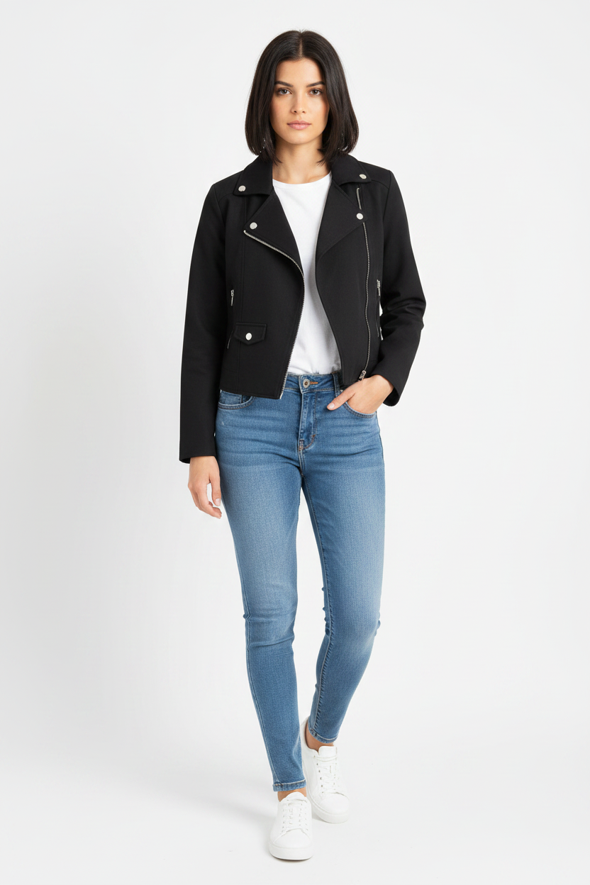 Lemon Tree Cropped Black Jacket | Size 10