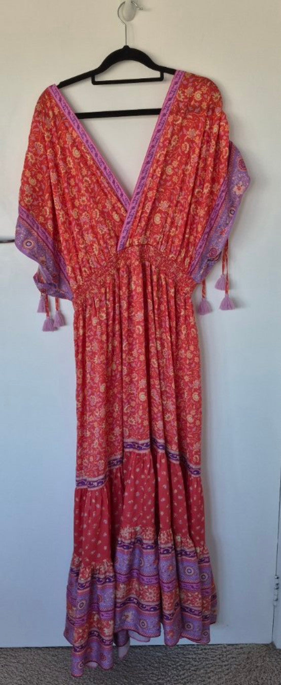 Front view of Spell Maxi Dress Size XL, preloved designer clothing at Copper & Cotton