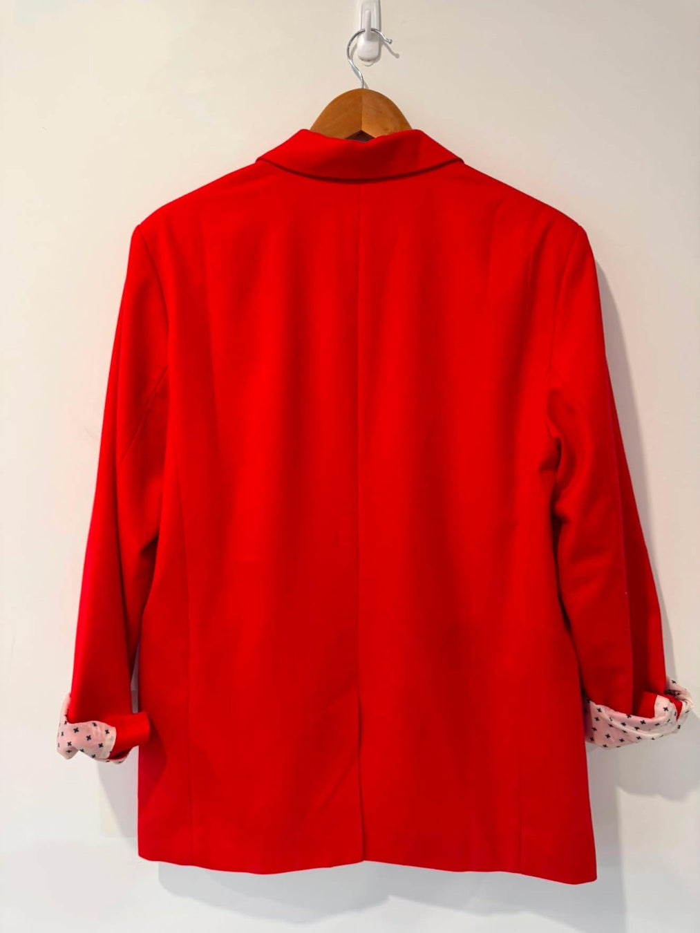 Back view of Stella & Gemma Bistro Red Blazer Size 14, preloved designer clothing at Copper & Cotton