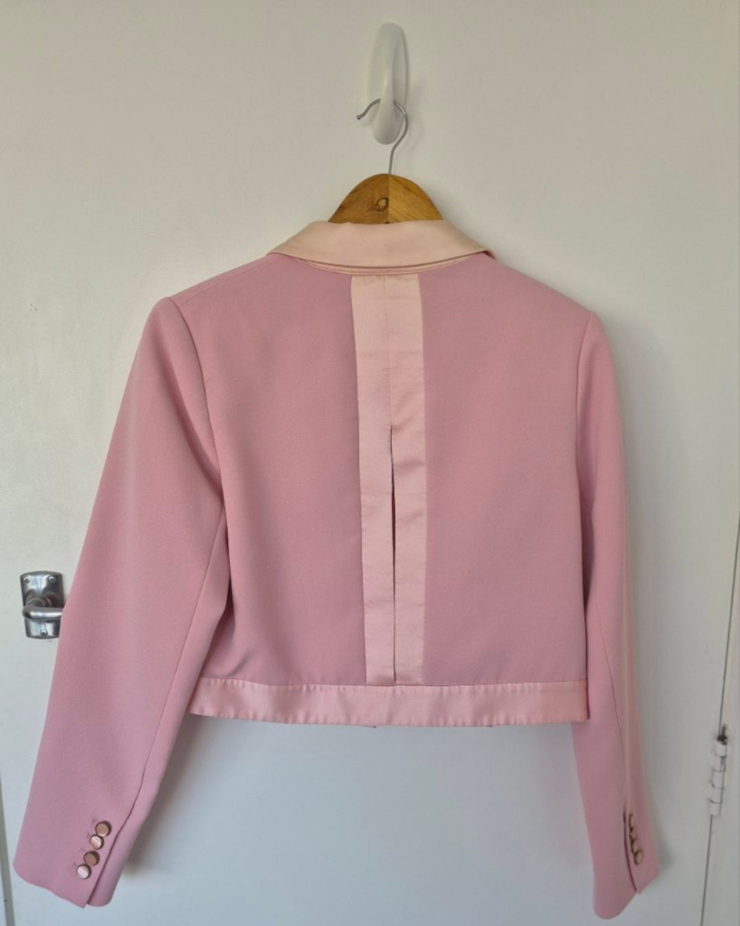 Back view of Trelise Cooper Couture Pink Jacket Size 10, preloved designer clothing at Copper & Cotton