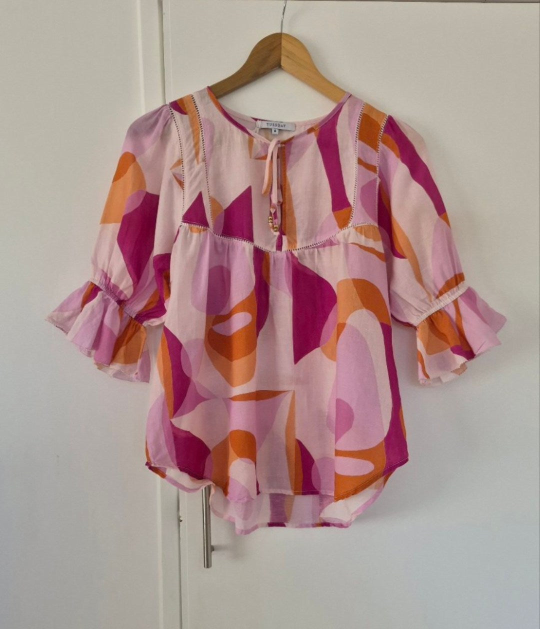 Front view of Tuesday Blouse Size 8, preloved designer clothing at Copper & Cotton