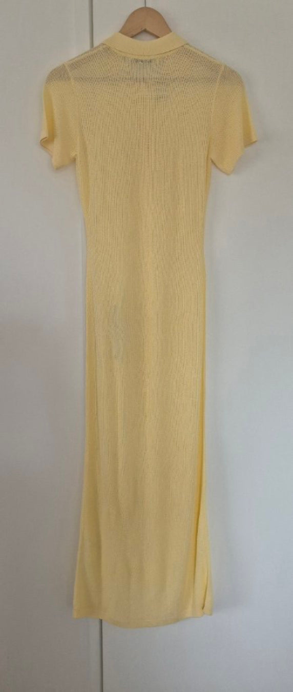 Back view of Venroy Yellow Maxi Dress Size M, preloved designer clothing at Copper & Cotton