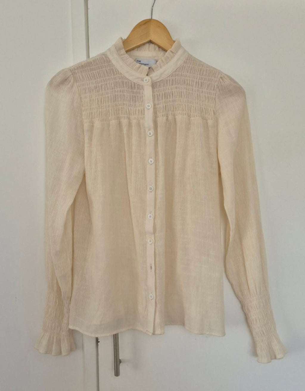 Back view of Zoe Kratzmann Shirt Size 0, preloved designer clothing at Copper & Cotton